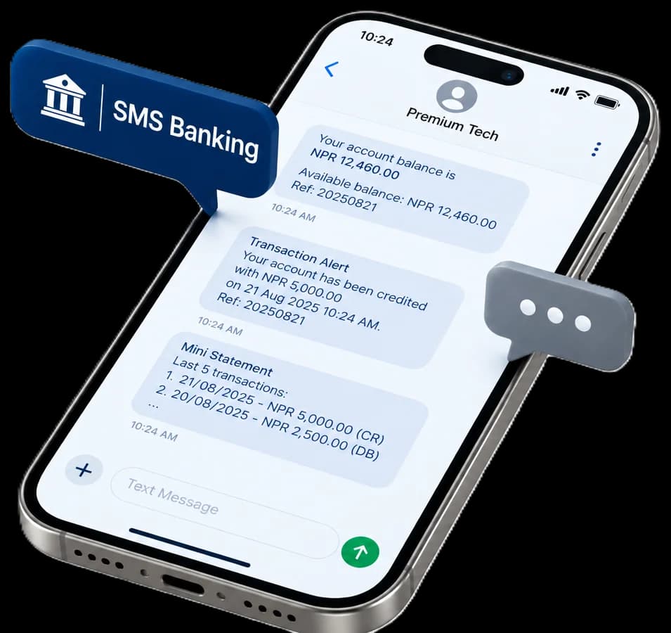 SMS Banking alerts on a phone