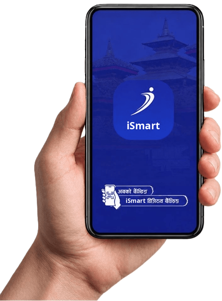 iSmart digital banking app on a phone