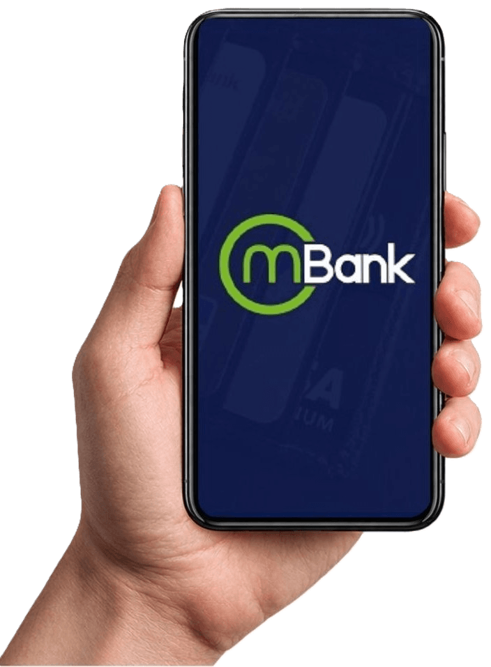 mBank app on a phone